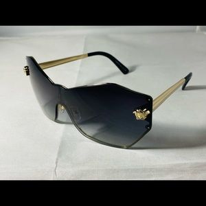NEW $330 VERSACE MEDESA Rimless Sunglasses 2182 1252/8G 140 3N